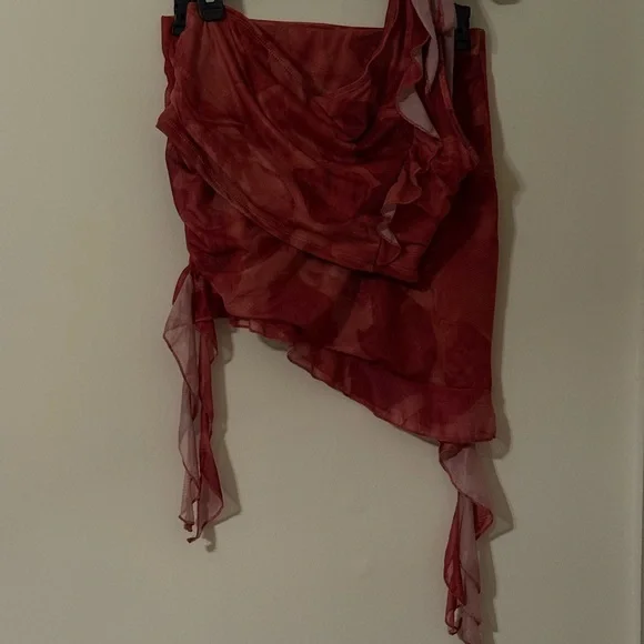 SHEIN Pink Mesh Two Piece Set - Picture 3 of 6